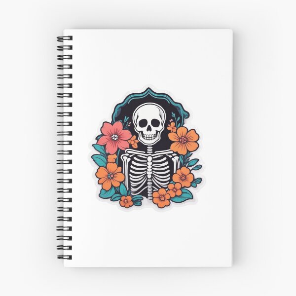 Item preview, Skeleton in flowers designed and sold by Lasirahas.