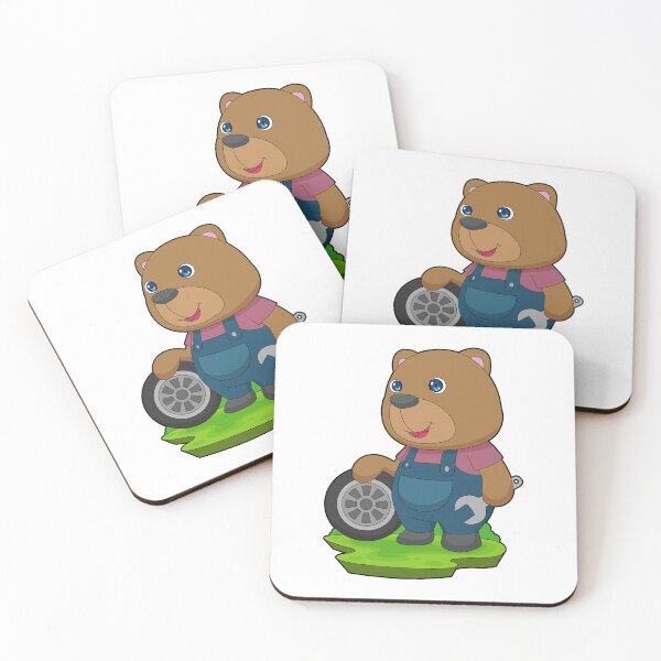 Item preview, Bear Mechanic Car tire designed and sold by Snabdesign84.