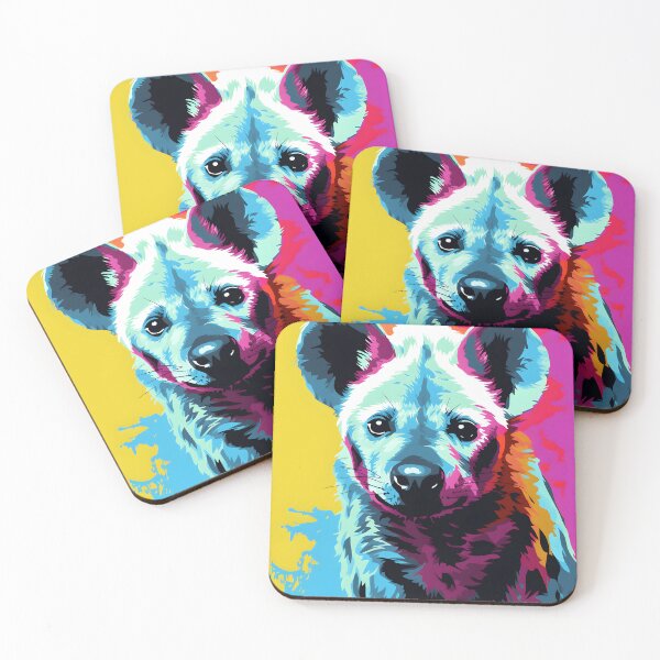 Item preview, Hyena portraits drawing. animal colorful. Animal throw pillow.  designed and sold by formform.