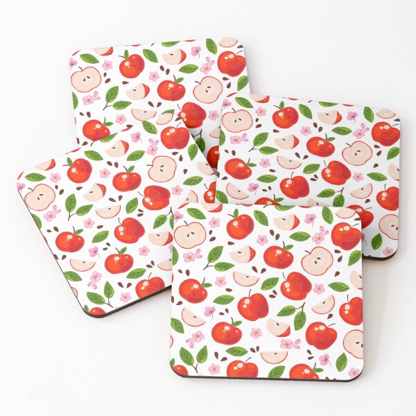 Item preview, Apple and Flower Pattern designed and sold by SweetDoodleBug.