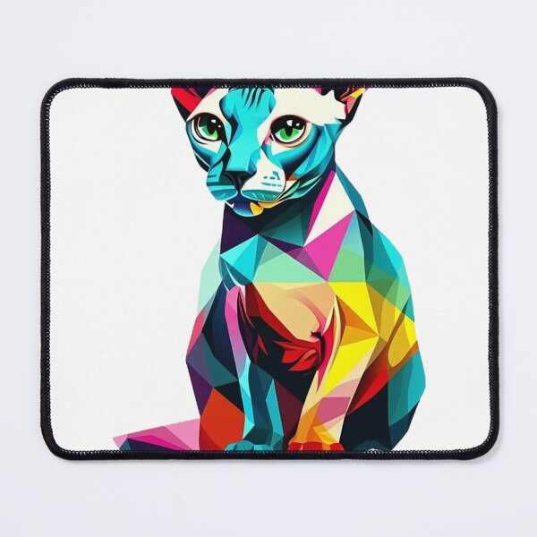 Item preview, ful Well Groomed Sphynx Cat Geometric Shaped designed and sold by defencepalaces.