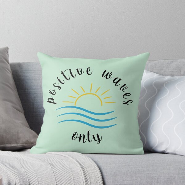 Item preview, Positive Waves Only Daily Motivation Quote designed and sold by BelloniArtShop.