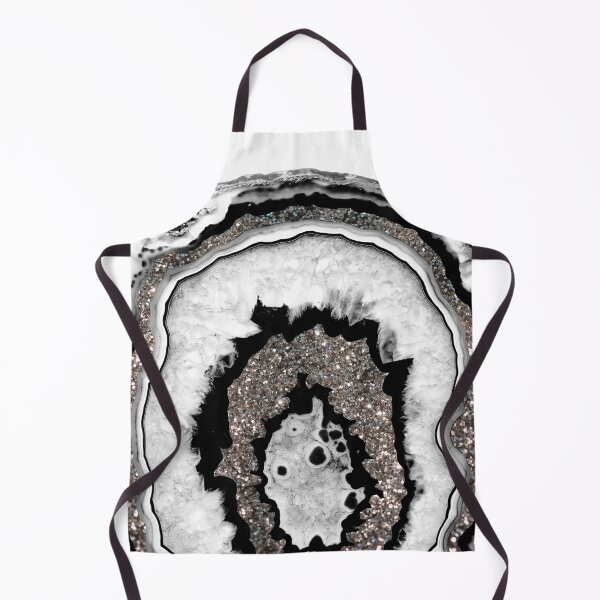Item preview, Gray Black White Agate with Silver Glam #1a (Photo of Glitter Only - Not Reflective) designed and sold by Anita's & Bella's Art.