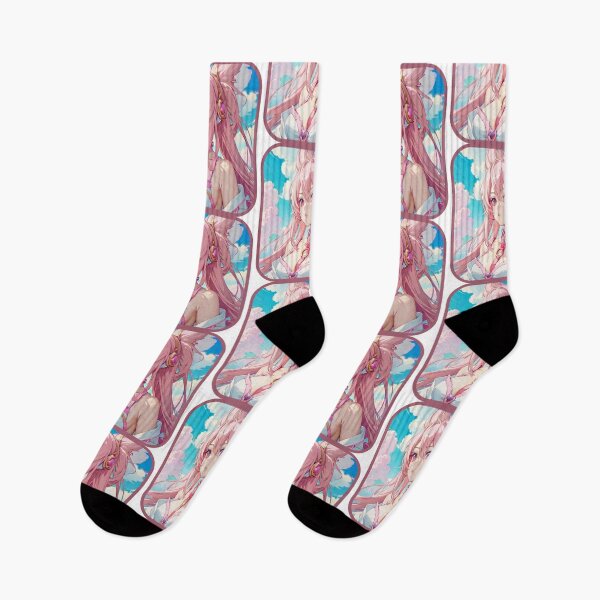 Item preview, Beautiful futuristic anime girl - In the clouds - Pink designed and sold by TheRubberOnion.