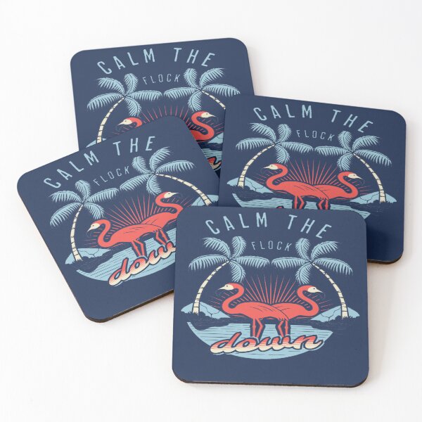 Item preview, Calm The Flock Down Flamingo Funny Saying designed and sold by dimaxstore.