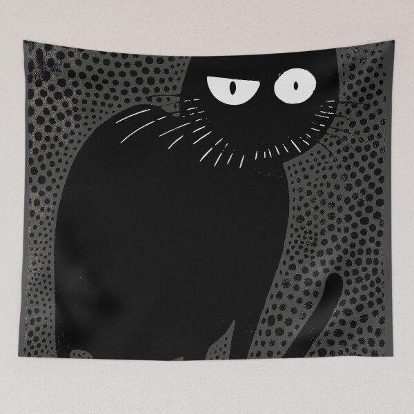 Item preview, Unsure Cat, Confused Cat Minimalist Black and White  designed and sold by PrintShangri-La.