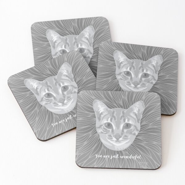 Item preview, Grey Cat "You are just wonderful" 031301 designed and sold by DuFauna.