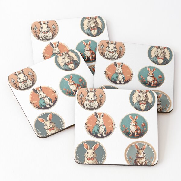 Item preview, Cute and elegant rabbits. designed and sold by duneArt.