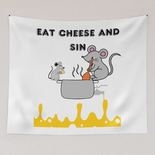 Item preview, Eat Cheese And Sin designed and sold by Mateusz Bachanek.