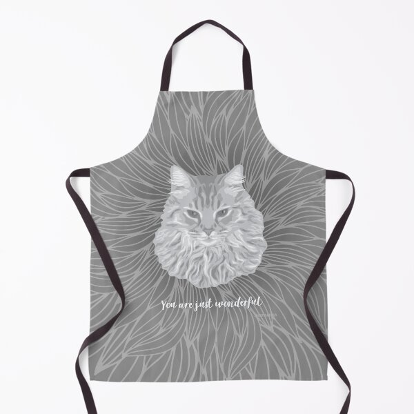 Item preview, Grey Norwegian Forest Cat "You are just wonderful" 031301 designed and sold by DuFauna.