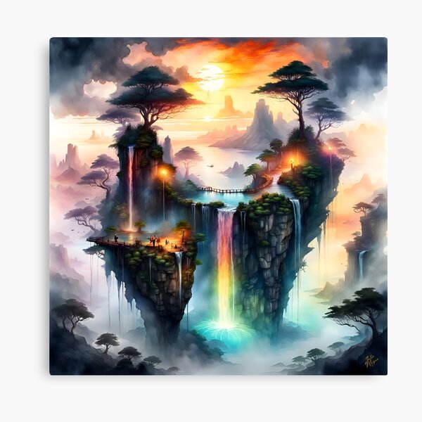 Floating lush island Canvas Print