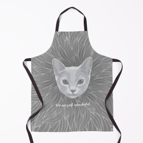 Item preview, Grey Arkhangelsk Cat "You are just wonderful" 031301 designed and sold by DuFauna.