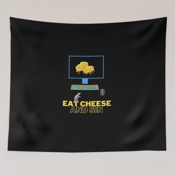 Item preview, Eat Cheese And Sin. Computer Mouse With Cheese designed and sold by LiliDedula.
