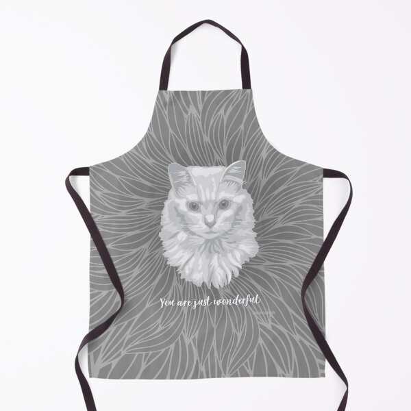 Item preview, Grey Turkish Angora Cat "You are just wonderful" 031301 designed and sold by DuFauna.