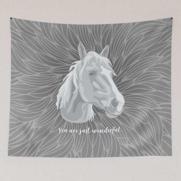 Item preview, Grey Smiling Horse "You are just wonderful" 031301 designed and sold by DuFauna.