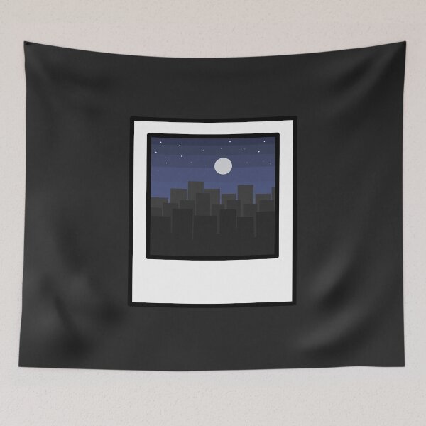 Item preview, City skyline night instant film photo designed and sold by wonderxwander.