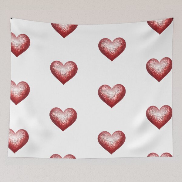 Item preview, Red heart with an interesting pattern designed and sold by MyCraftForYOU.