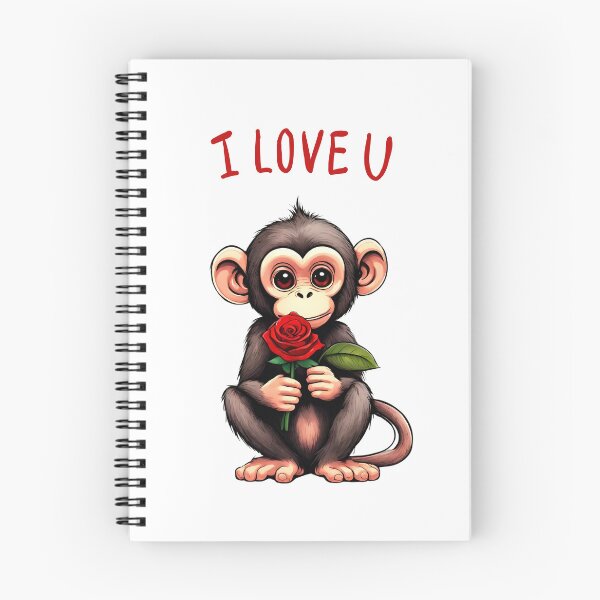 Item preview, Cute Baby Monkey Cartoon ‘I Love You’ Valentine’s Day Gifts designed and sold by Cuteanimalgifts.