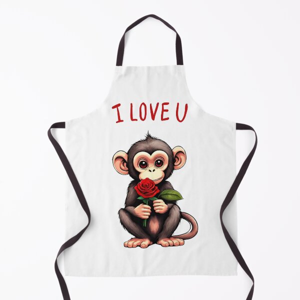 Item preview, Cute Baby Monkey Cartoon ‘I Love You’ Valentine’s Day Gifts designed and sold by Cuteanimalgifts.