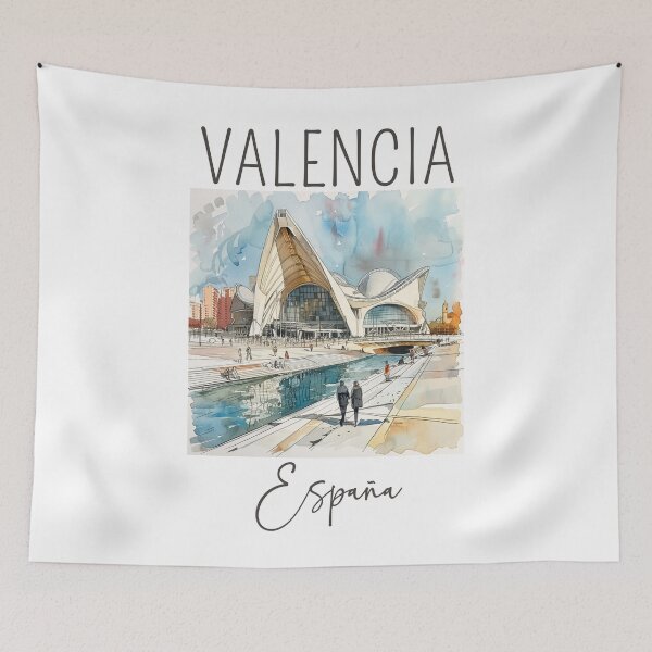 Item preview, Watercolor Design of Valencia - Spain designed and sold by Sketch-Shack.