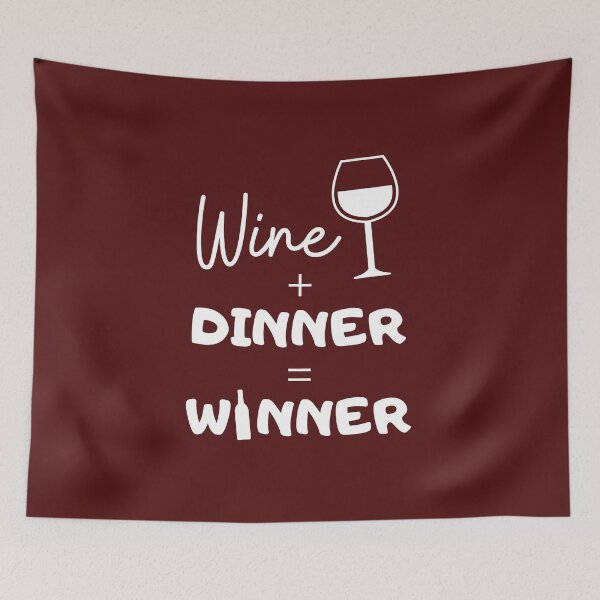 Item preview, Wine Dinner Winner Pun designed and sold by PrintsByLoVi.