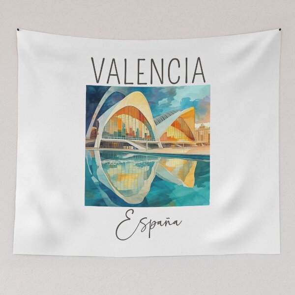 Item preview, Watercolor Design of Valencia - Spain designed and sold by Sketch-Shack.