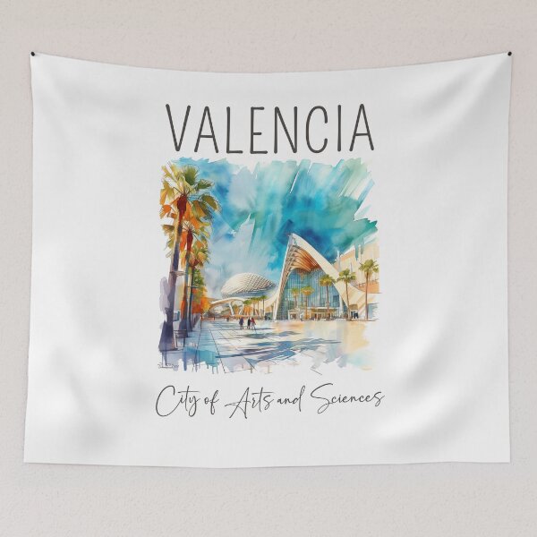 Item preview, Watercolor Design of Valencia - Spain designed and sold by Sketch-Shack.