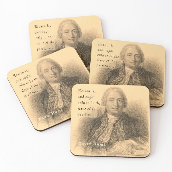 Item preview, David Hume portrait and quote: Reason is, and ought only to be the slave of the passions designed and sold by artbleed.
