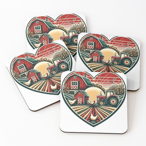 Item preview, Heart-shaped Farm Illustration designed and sold by ncfashion19.