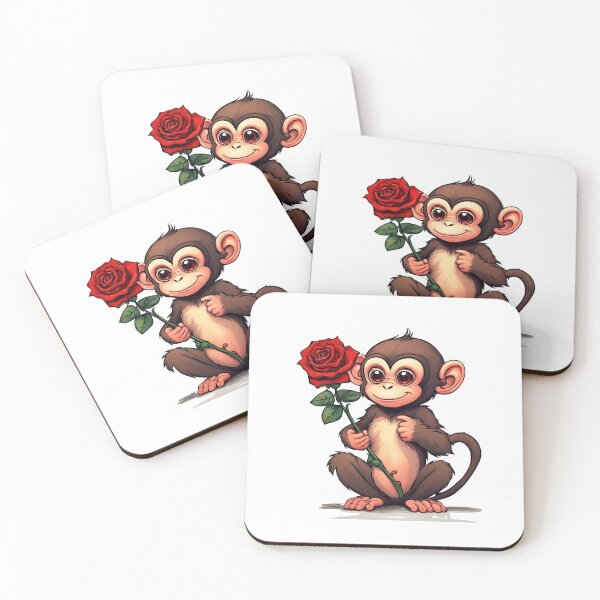 Item preview, Cute Baby Monkey Cartoon ‘I Love You’ Valentine’s Day Gifts designed and sold by Cuteanimalgifts.