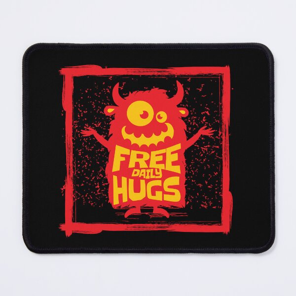 Item preview, Funny Cute Red Monster Free Hugs Humor designed and sold by WIZECROW.