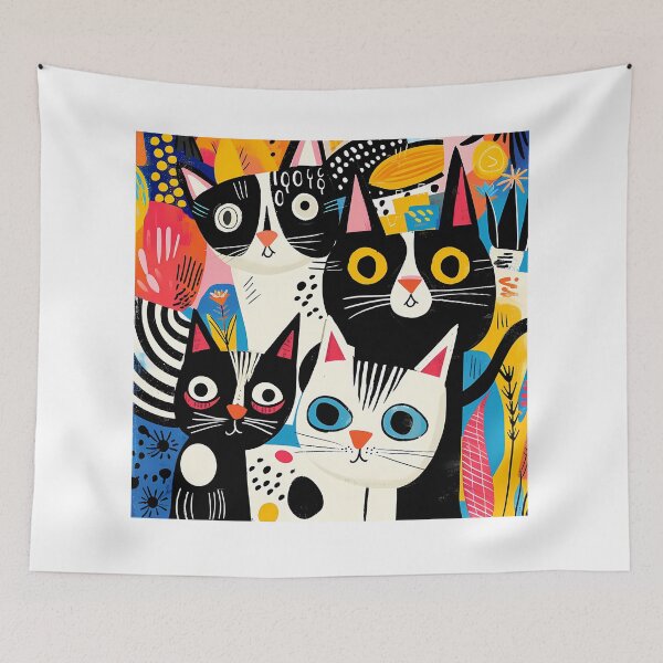 Item preview, Colorful Cat Pattern designed and sold by NatureStyle555.