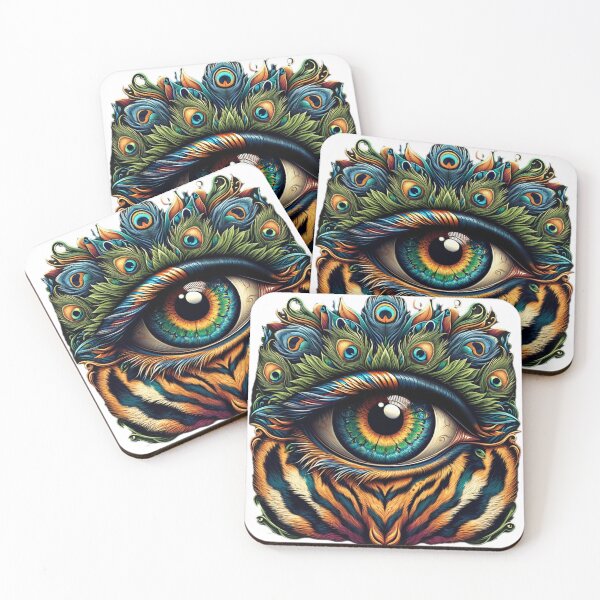 Item preview, Animal Kingdom Vision - Exotic Wildlife Eye T-Shirt - Tiger/Zebra/Peacock Inspired Design - Unique Nature Tee designed and sold by EYEconictrends.