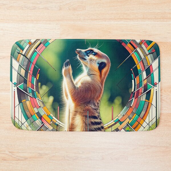 Item preview, Meerkat Admiring Futuristic Architecture designed and sold by johnnycreidy.