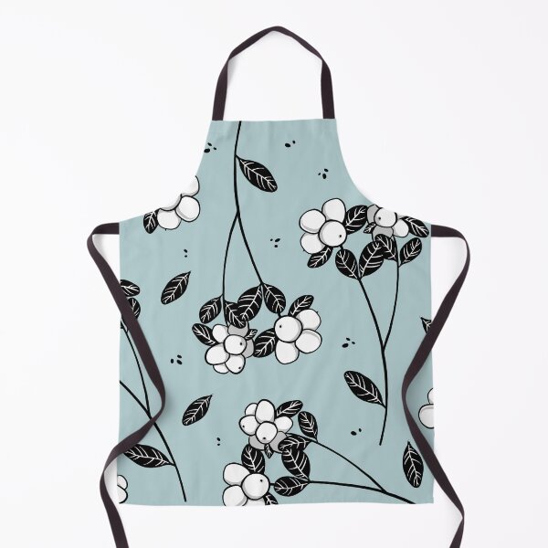 Item preview, Snowberry pattern on blue designed and sold by Ellen Wilberg.
