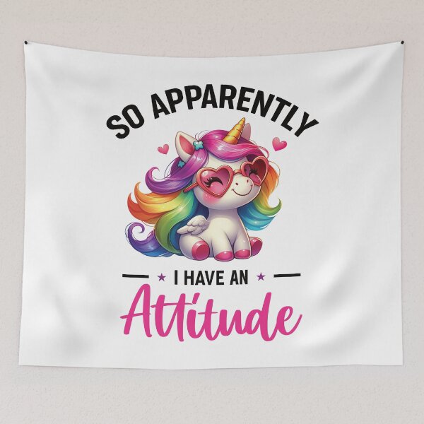 Item preview, Aparentemente tengo un unicornio arcoíris Attitude. designed and sold by BuxomBabe21.