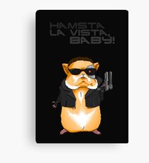 Hamster Terminator Text Canvas Print
