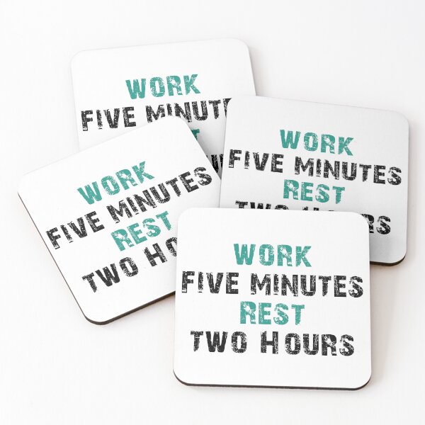 Item preview, "Work Five Minutes, Rest Two Hours" for lazy people! designed and sold by SimpleCosyLifee.