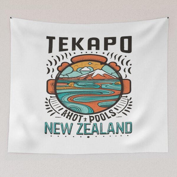 Item preview, Tekapo Hot Springs, Hot Pools New Zaland Travel, Vintage designed and sold by UrbanGraphixs.