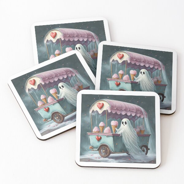 Item preview, Valentine's Day Ghost Ice Cream Vendor designed and sold by omerfdln34.