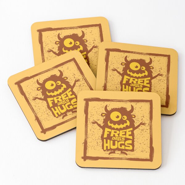 Item preview, Funny Cute Brown Monster Free Hugs Humor designed and sold by WIZECROW.
