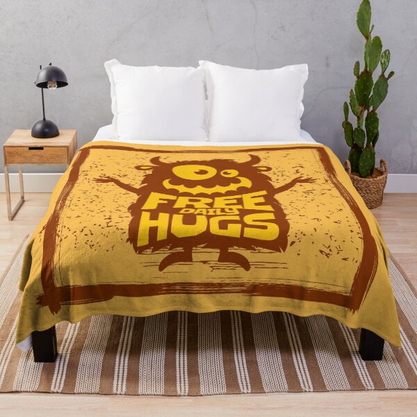 Item preview, Funny Cute Brown Monster Free Hugs Humor designed and sold by WIZECROW.