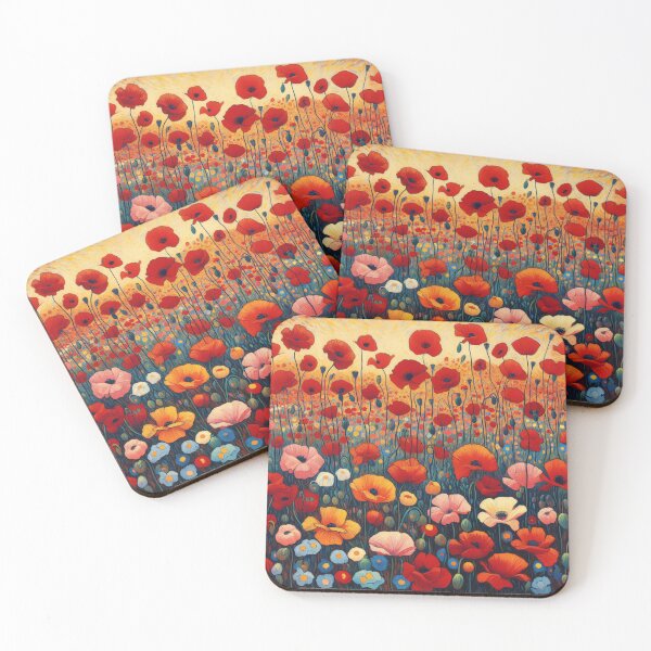 Item preview, Poppy Flowers Field Fauvism Style Painting designed and sold by cikedo.