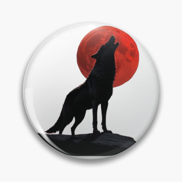 Item preview, Wolf Howl and Moon New (Red) designed and sold by KeopsMurat.