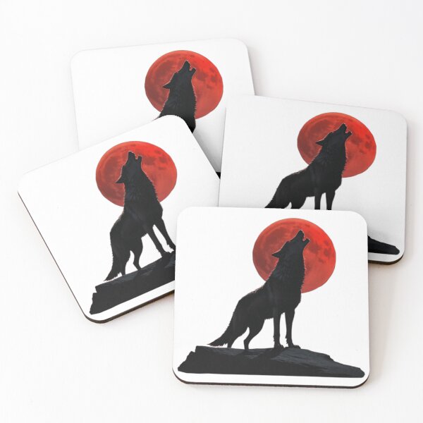 Item preview, Wolf Howl and Moon New (Red) designed and sold by KeopsMurat.