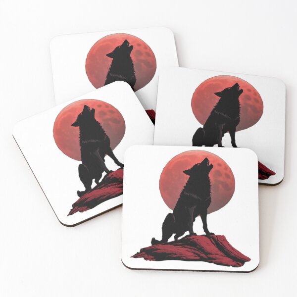 Item preview, Wolf Howl and Moon (Red) designed and sold by KeopsMurat.