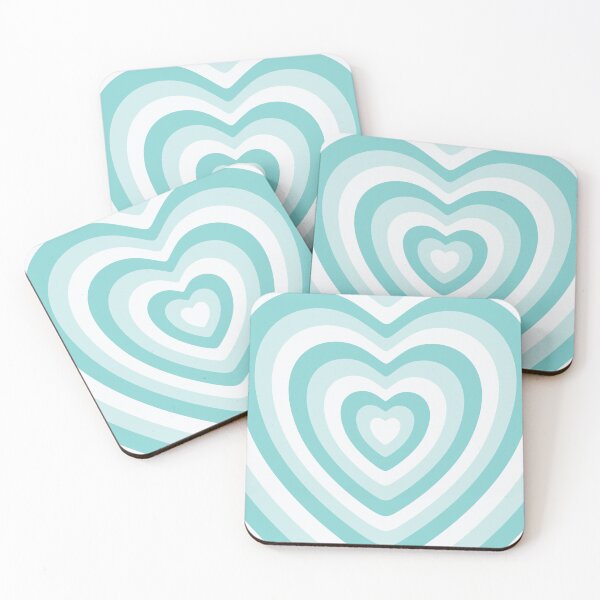 Item preview, Concentric Heart Light Teal designed and sold by LinDraws.