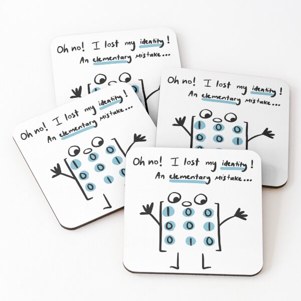 Item preview, identity (a matrix joke)  designed and sold by math-guy.