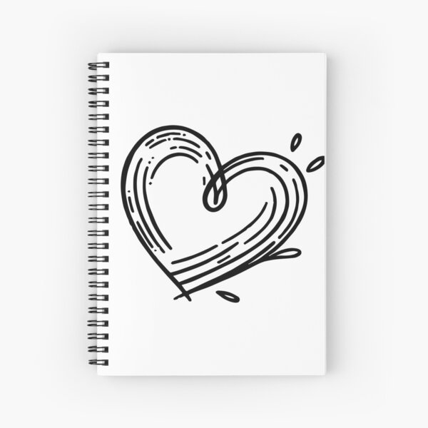 Love You Heart Valentines Day Spiral Notebook