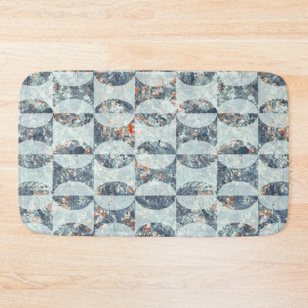 Item preview, Geometric distressed background	blue designed and sold by Alessandro Remo Mazzoni Remotextiles.